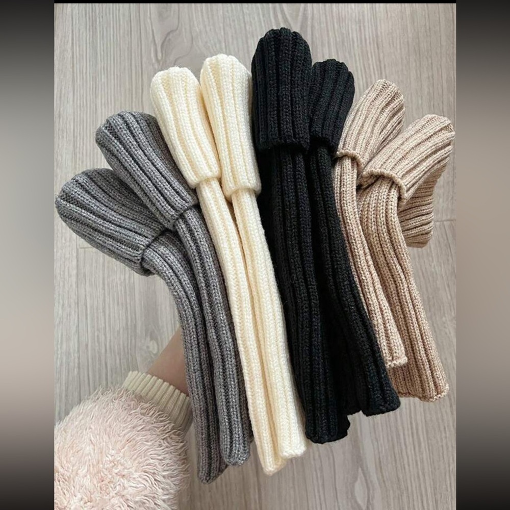 4 Pairs/Set Women's over the shoes leg warmers. Versatile For Autumn & Winter